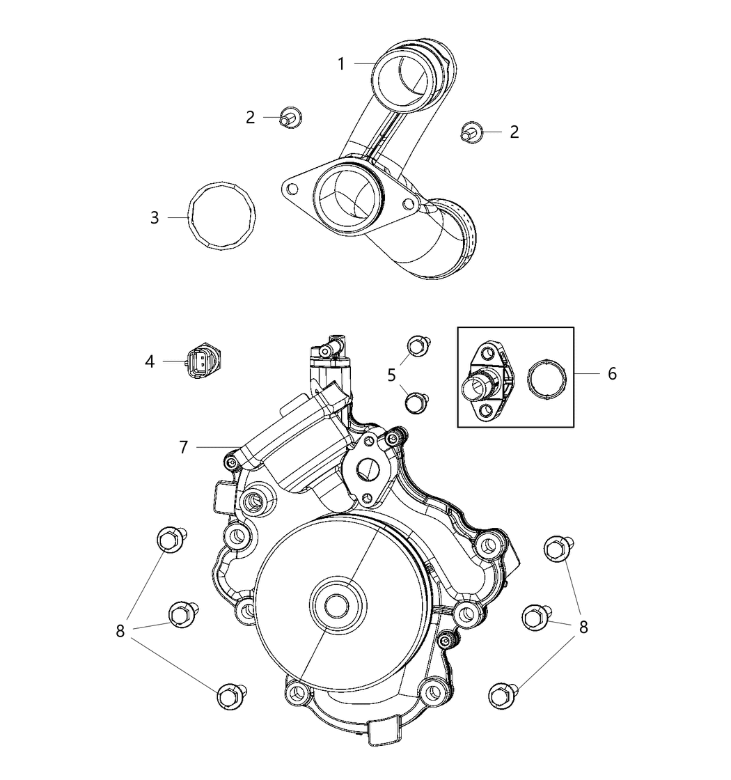 Mopar 68490176AA Water Pump Bolt