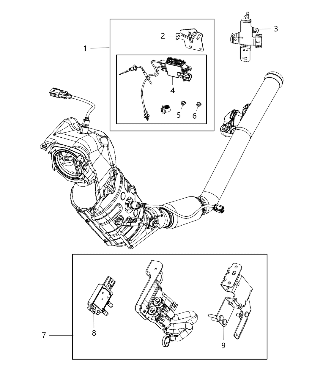 Mopar 68369983AA Bracket Mounting Differential Pressure Sensor