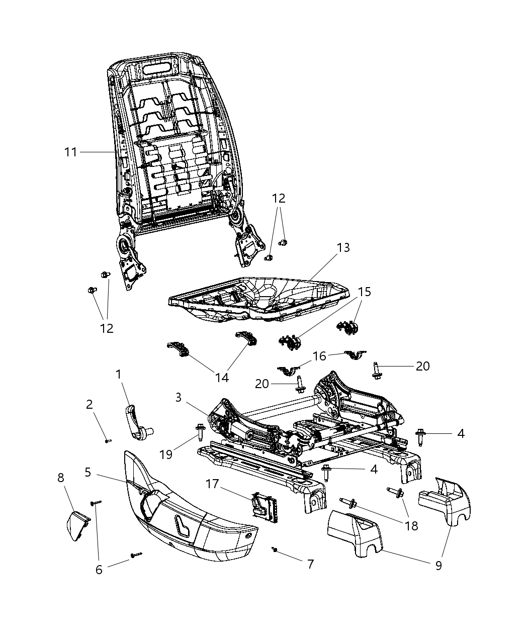 Mopar 1MZ241DVAA Cover Seat Track Rear