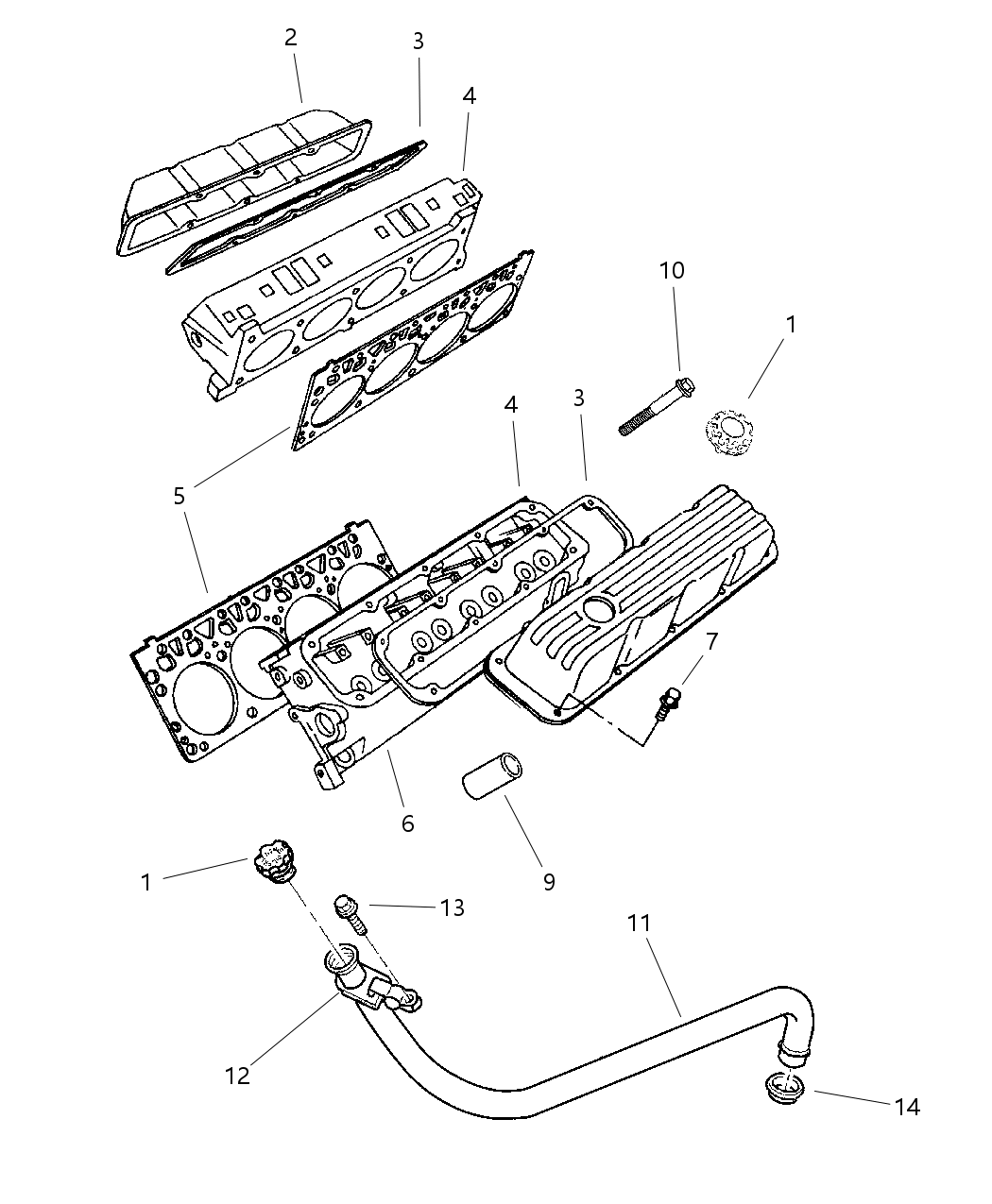Mopar 4897385AB Upper Gasket Set