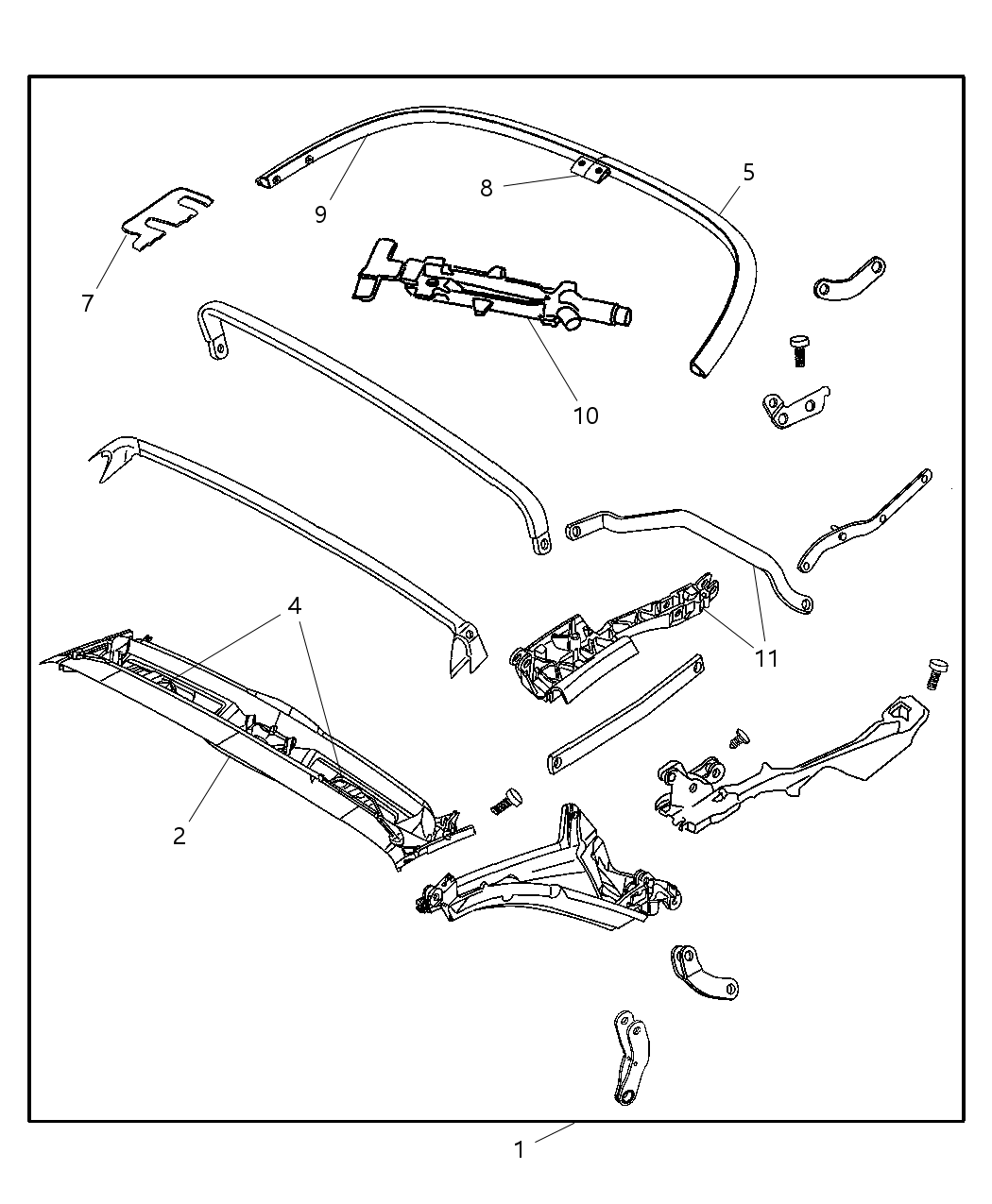 Mopar 5142572AB Cover Kit Vehicle - Cloth Soft Top