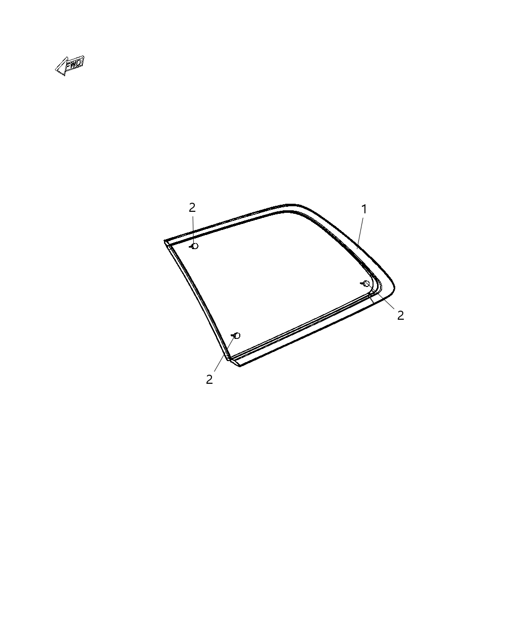 Mopar 68259509AC Glass Quarter Window