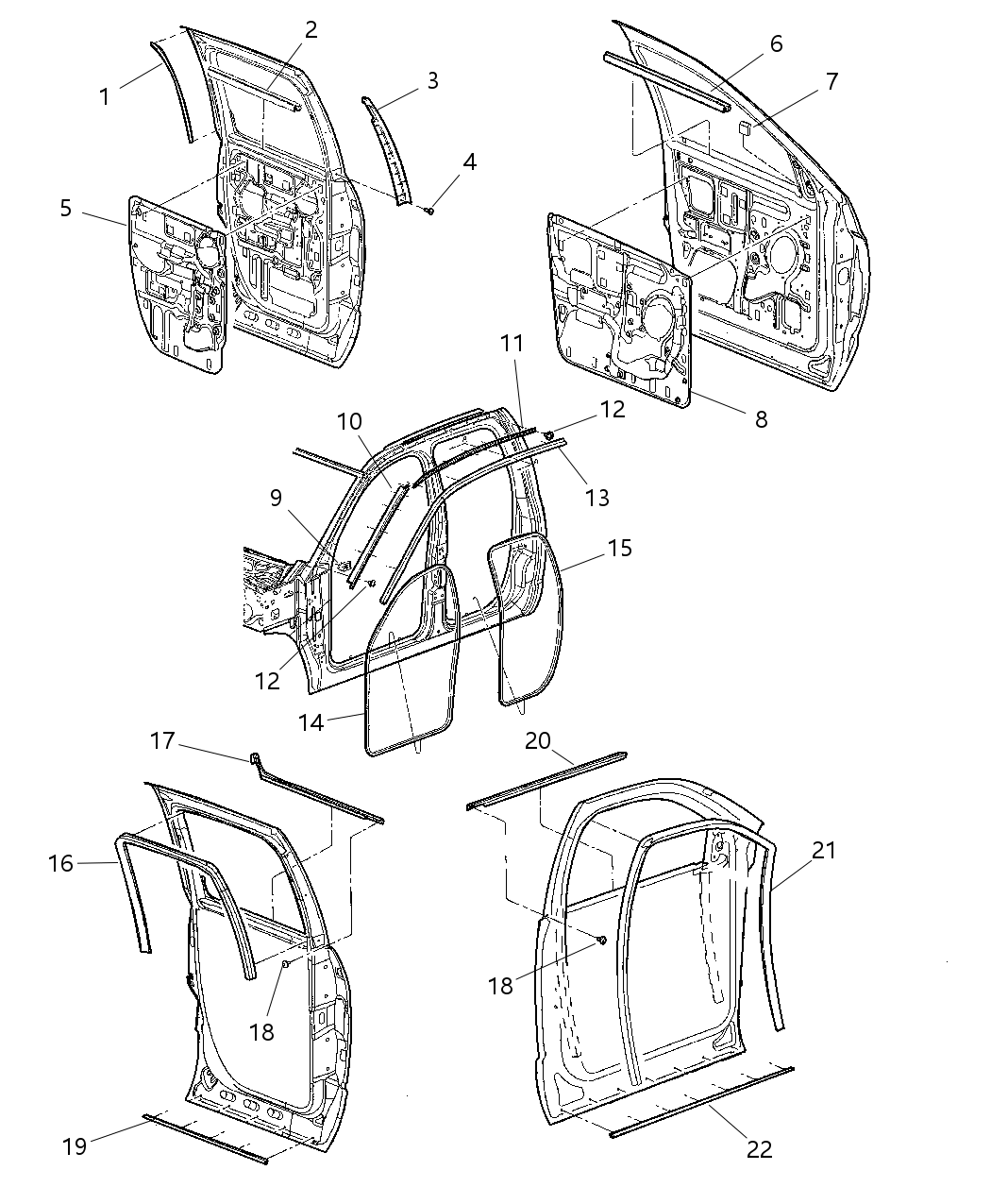 Mopar 55276895AD Seal Rear Door
