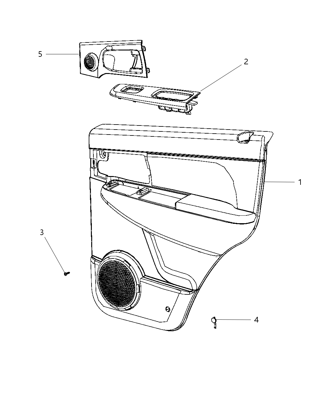 Mopar 1SR221DVAA Panel Rear Door Trim