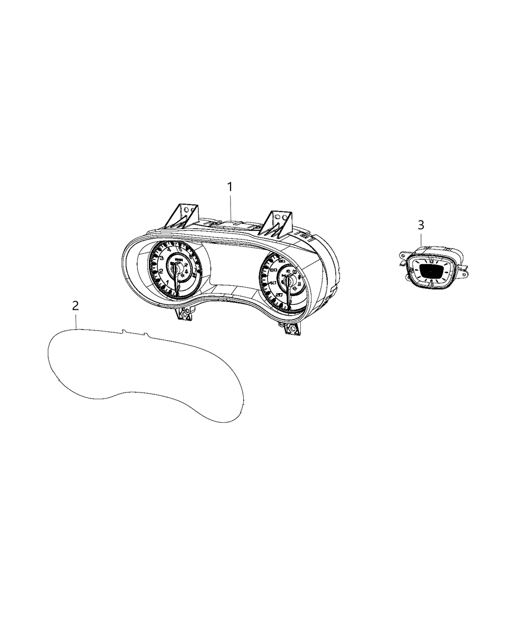 Mopar 68351240AC Instrument Cluster