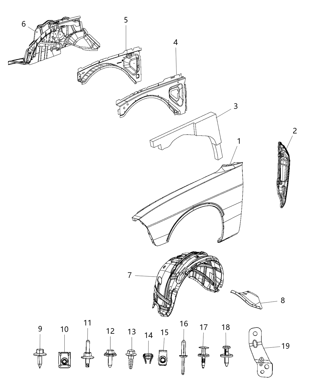 Mopar 68319961AD Shield Splash Front