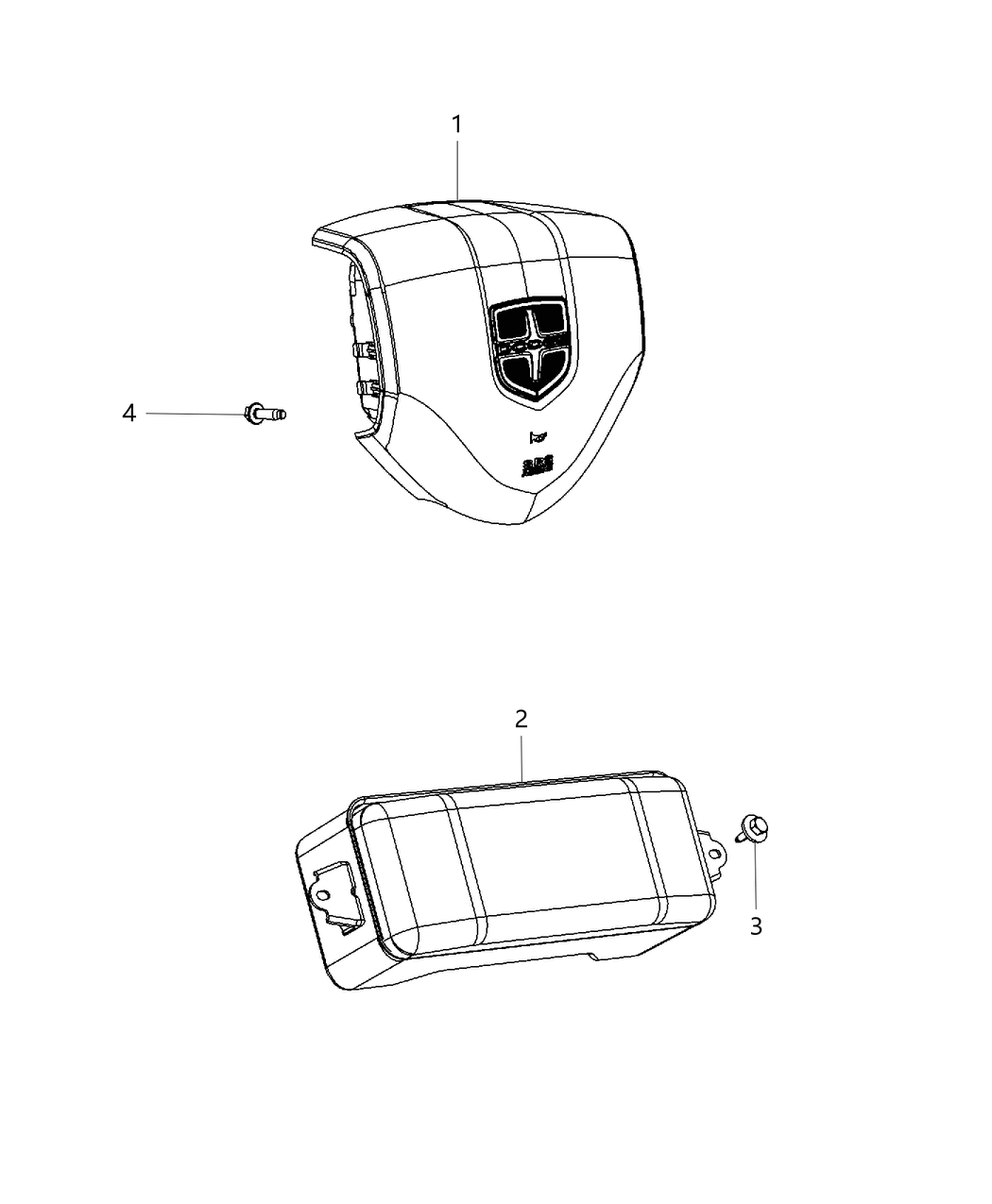 Mopar 5SJ64DX9AB Kneeblocker Steering Column Opening Inflatable