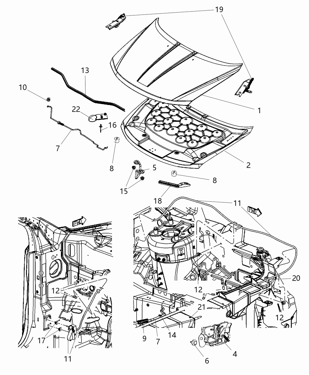 Mopar 5155803AC Release Hood Latch