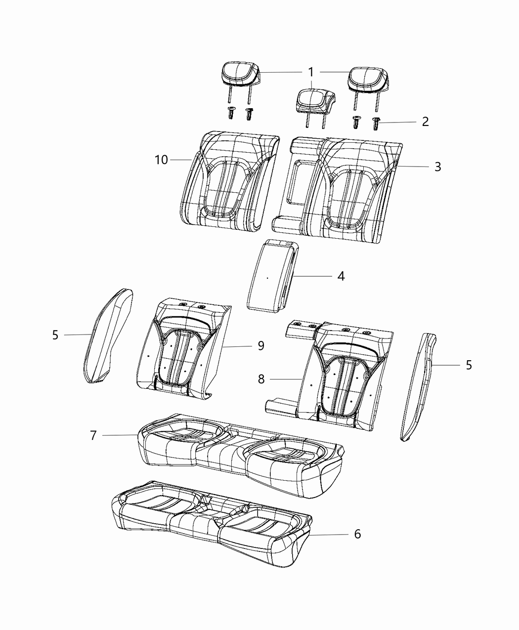 Mopar 1UK961KXAB Bolster Seat