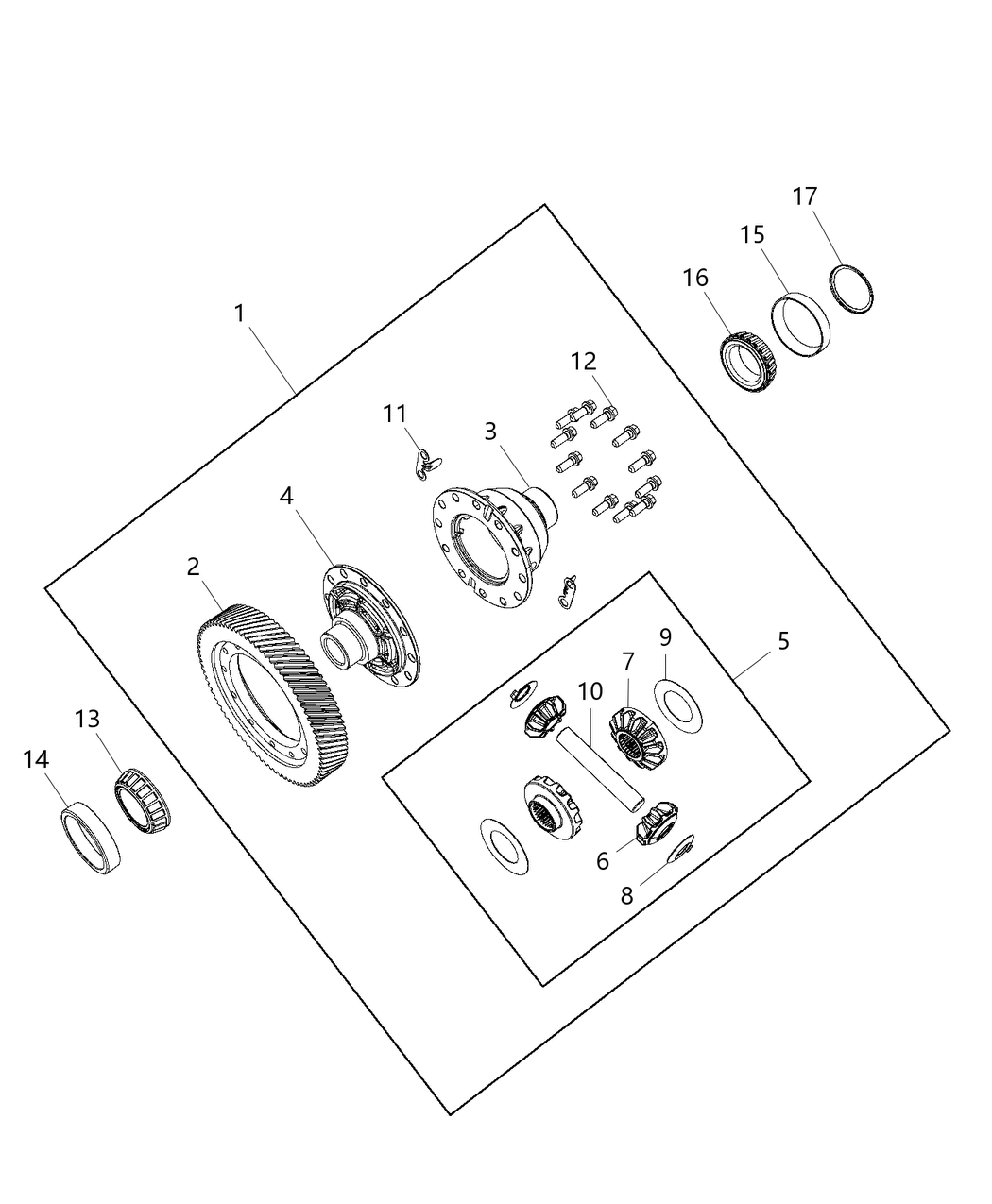 Mopar 5222357 Spacer, Differential Housing, 55Mm ID-61.5Mm O.D.
