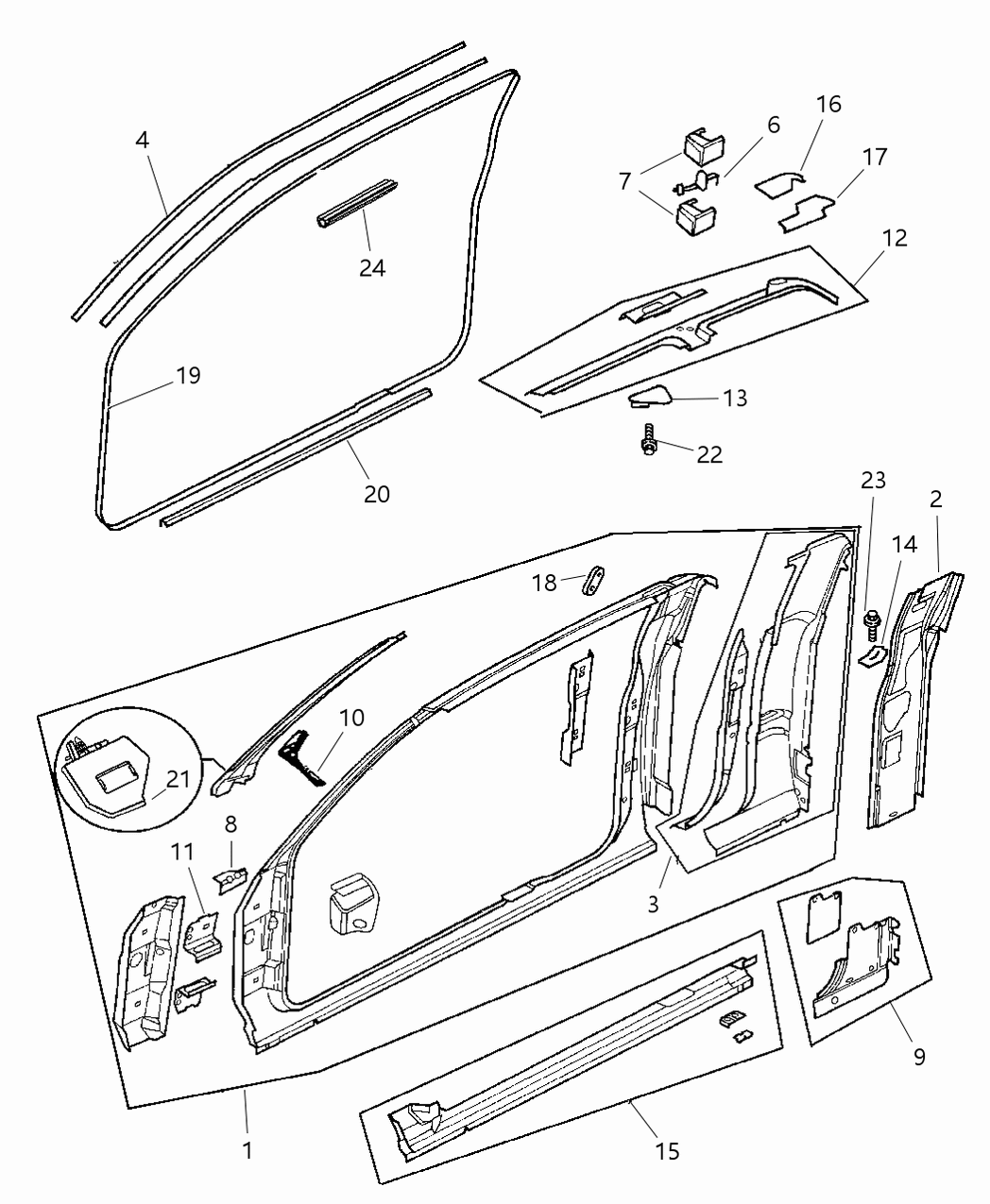 Mopar 5013088AA Uniside Assembly, Rear