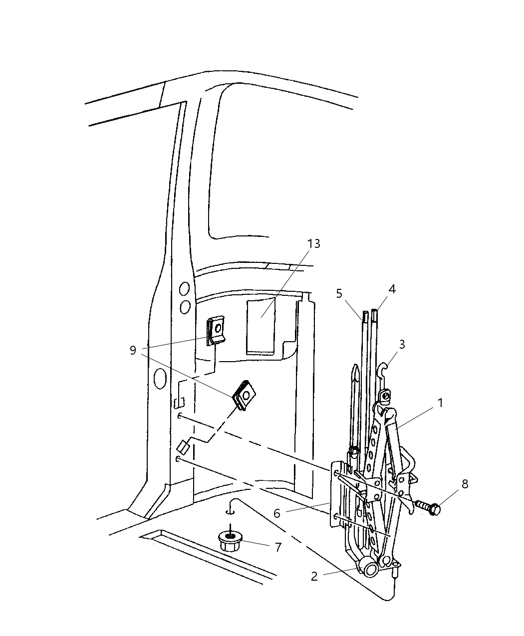 Mopar 52020282AD Bracket Tool Hold Down