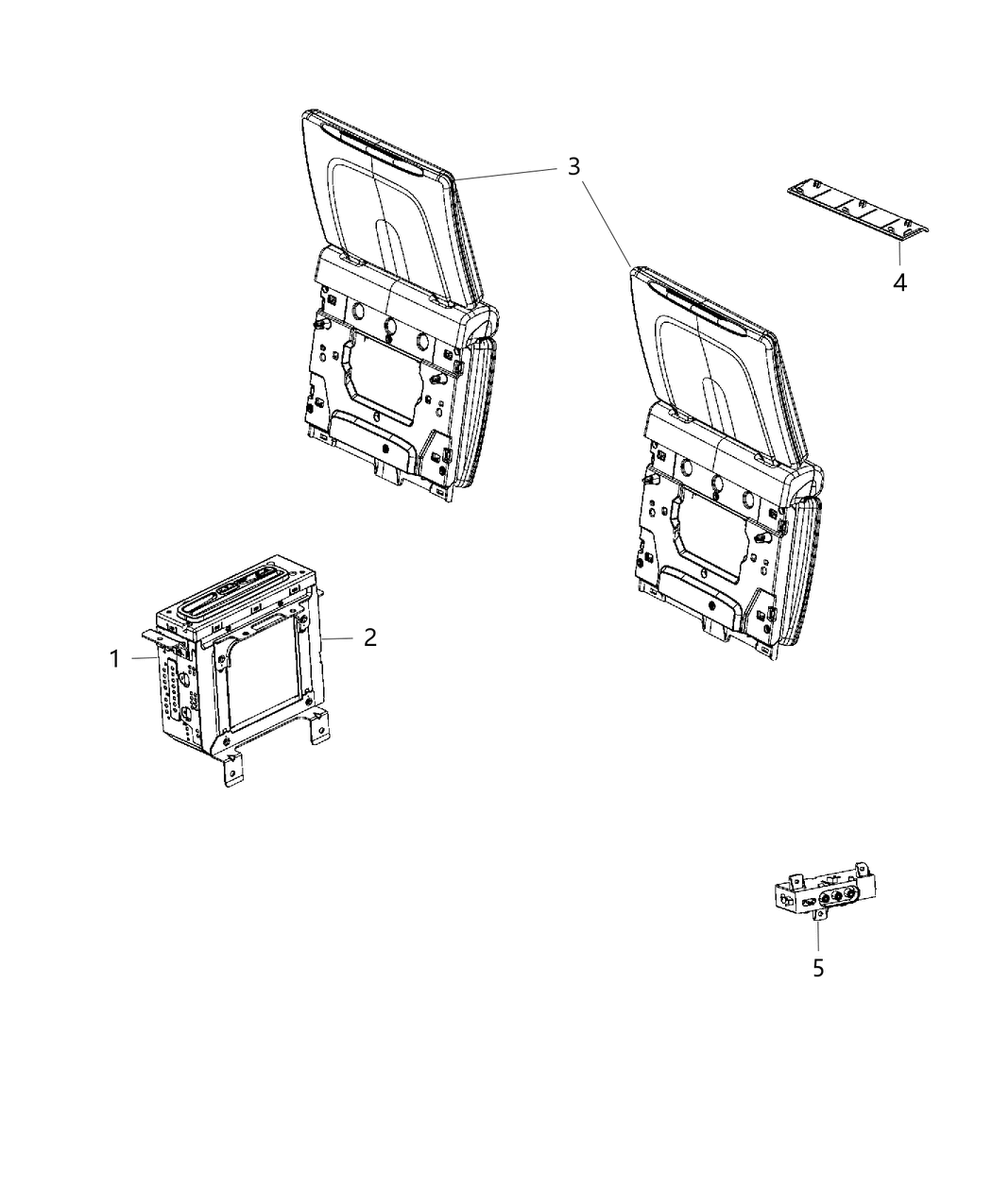 Mopar 5MH80PS4AA Cover Video Screen Monitor