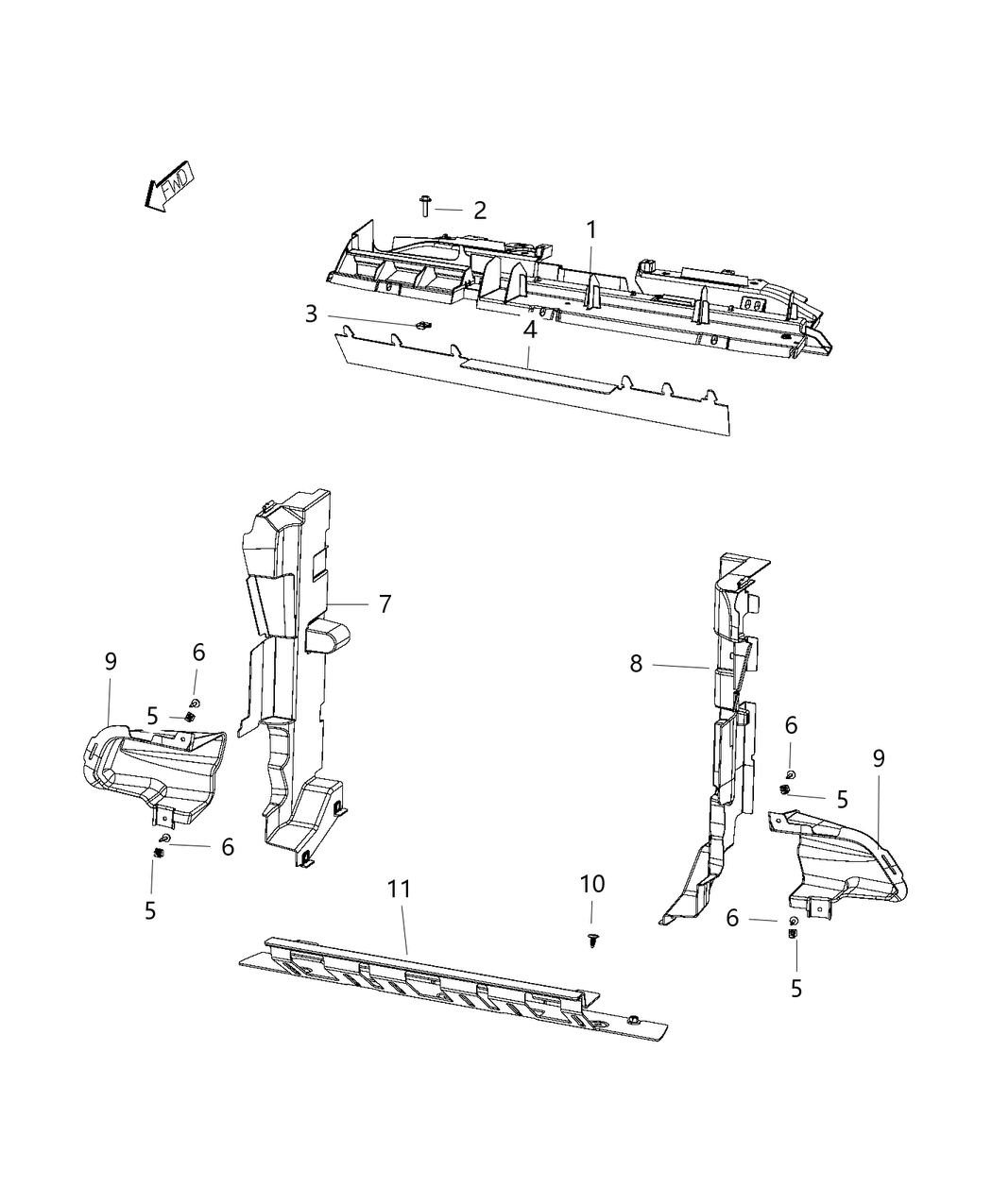 Mopar 68224508AA Baffle Air Inlet