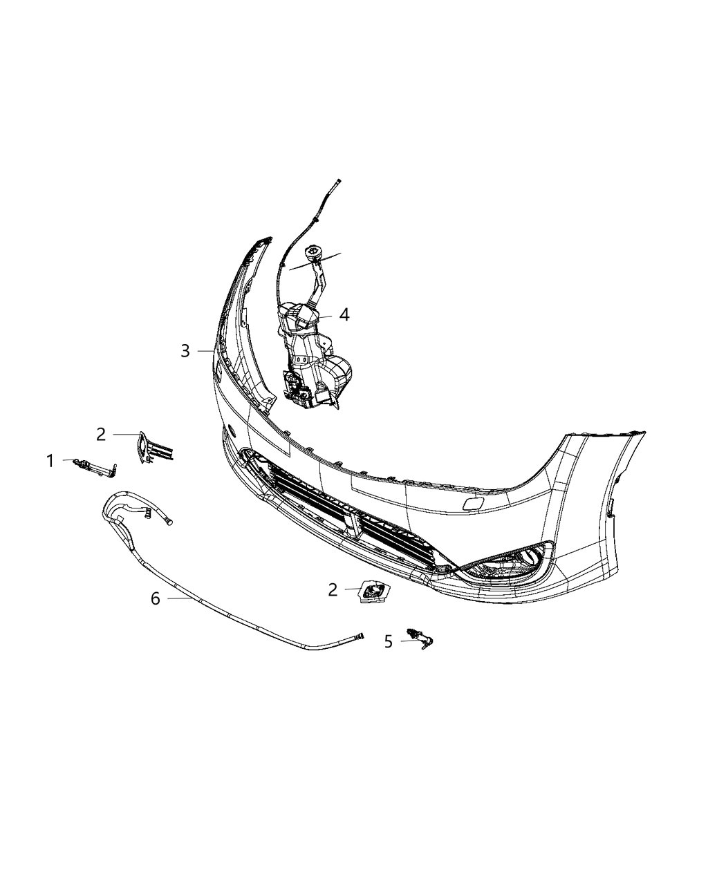Mopar 68233448AA Hose Washer Headlamp