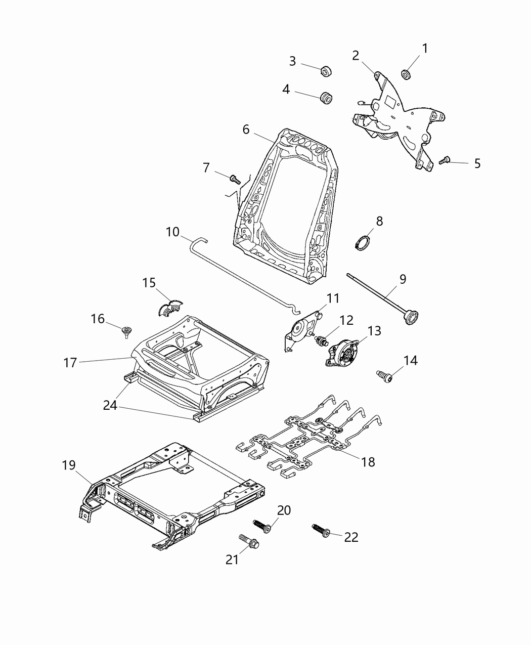 Mopar 68116229AA Handle Recliner