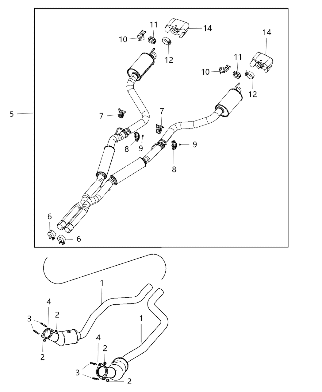 Mopar 5181971AB Pipe And Converter Front
