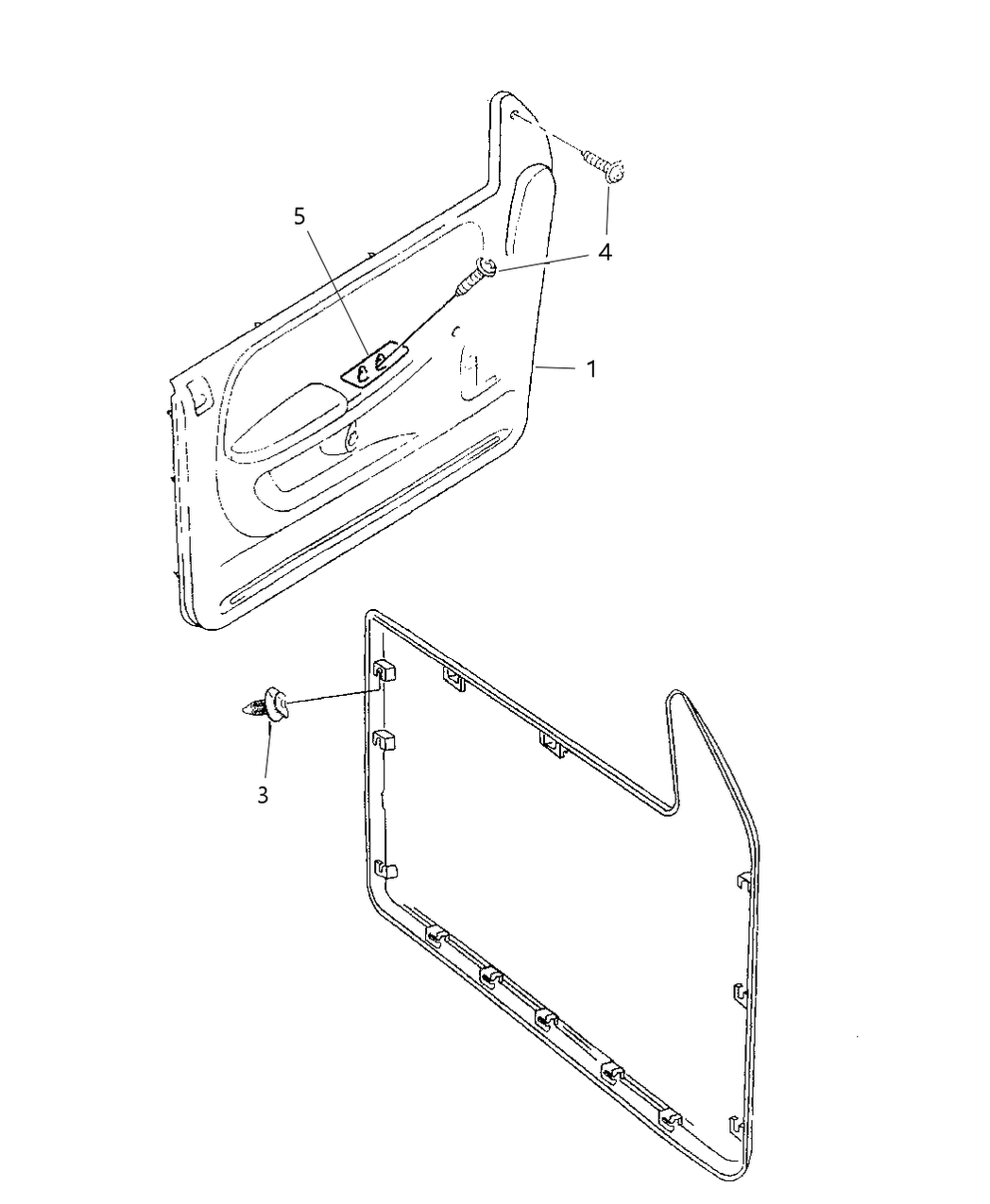 Mopar RH711K9AA Panel Door Trim Front