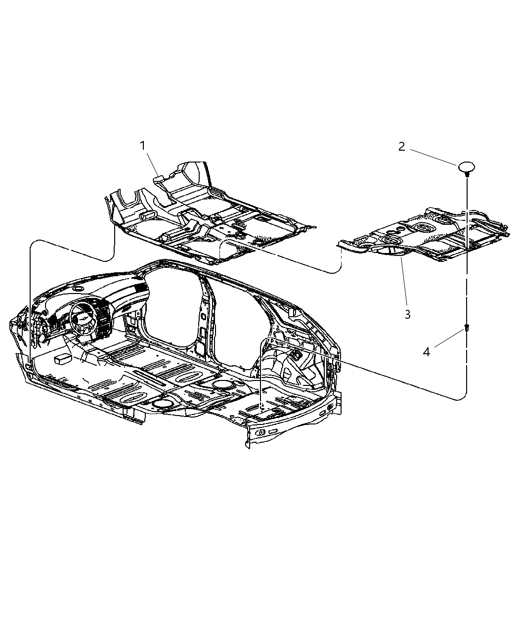 Mopar UB23WL8AC Mat Floor Kit