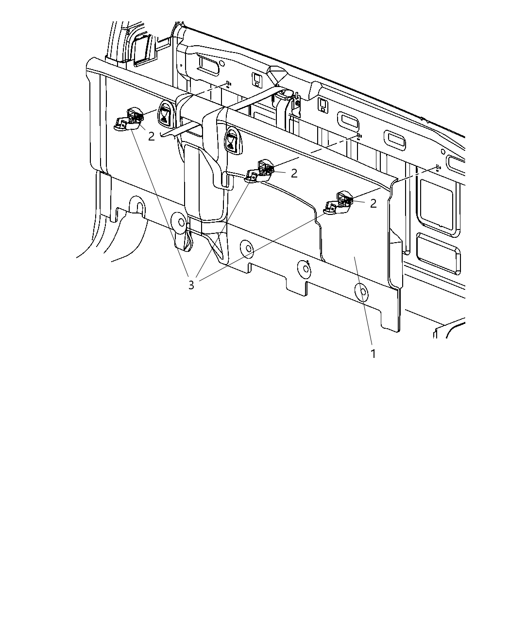 Mopar 1JT76XDVAA Panel Cab Back Trim