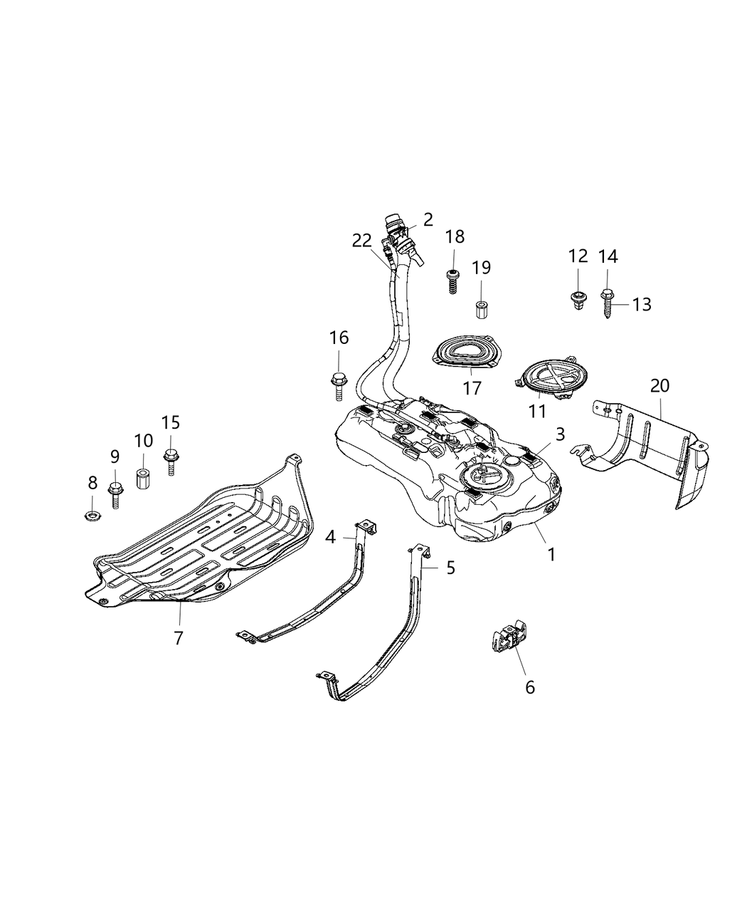 Mopar 52029597AA Overflow Hose Clip