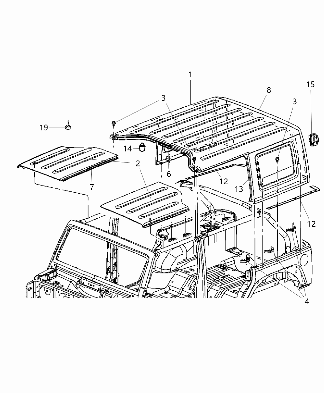 Mopar 68088039AA Cap Locator Pin Hard Top Locator Pin