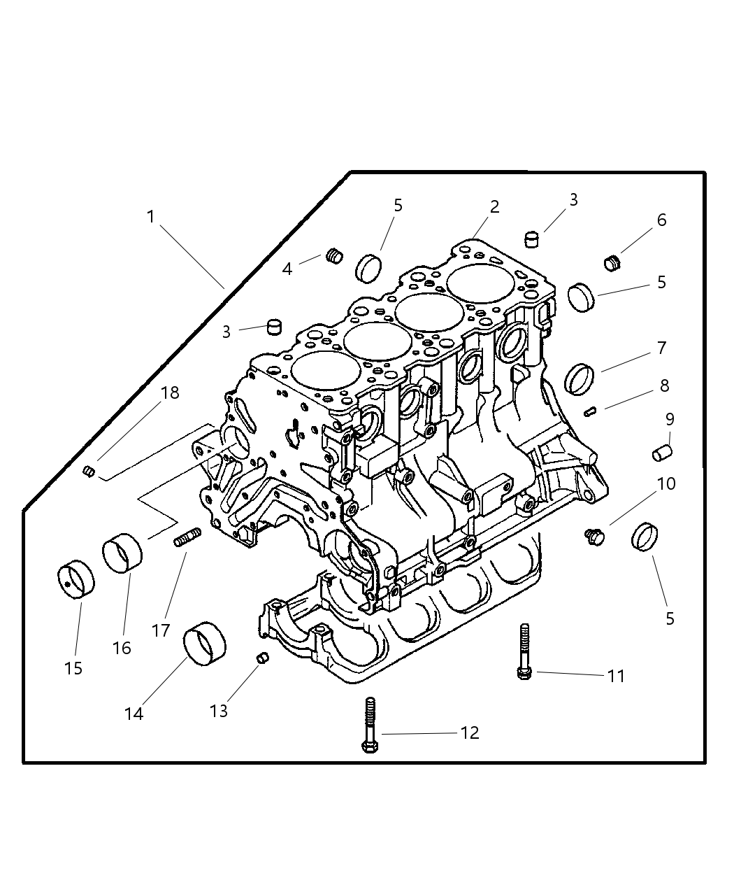 Mopar 4761844AC Block Package Engine Cylinder Bare Block