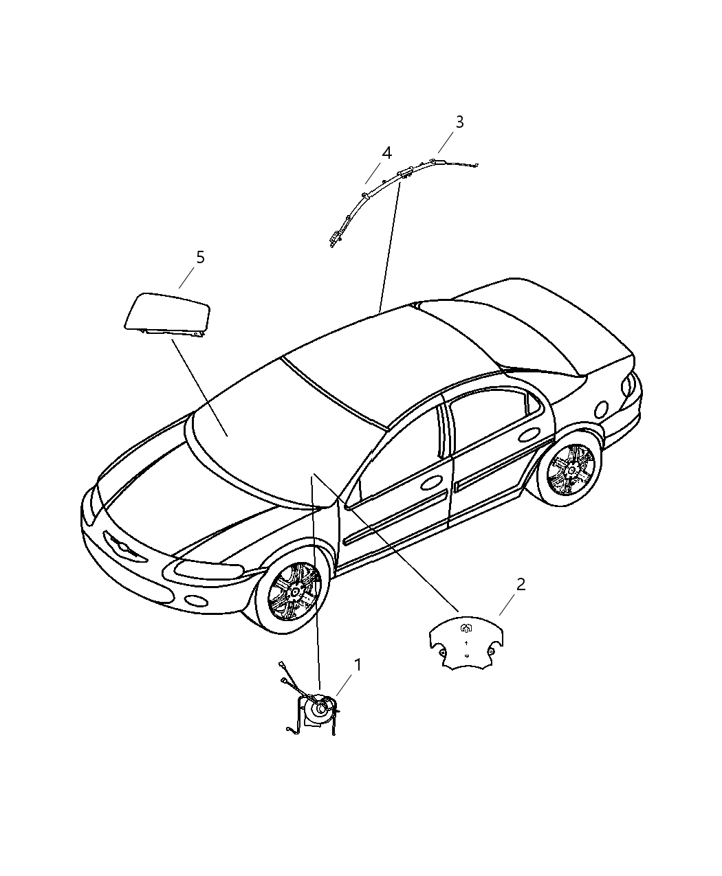 Mopar 1CA58WL8AA Cover Air Bag Module Includes Horn Switch
