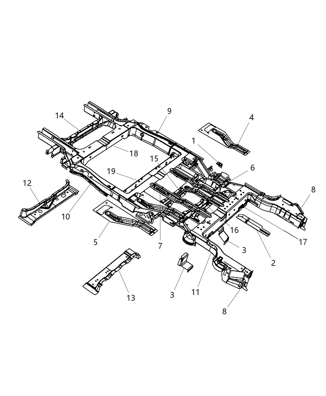 Mopar 5109900AF Cover Assembly Cover Assembly - Rear Lower