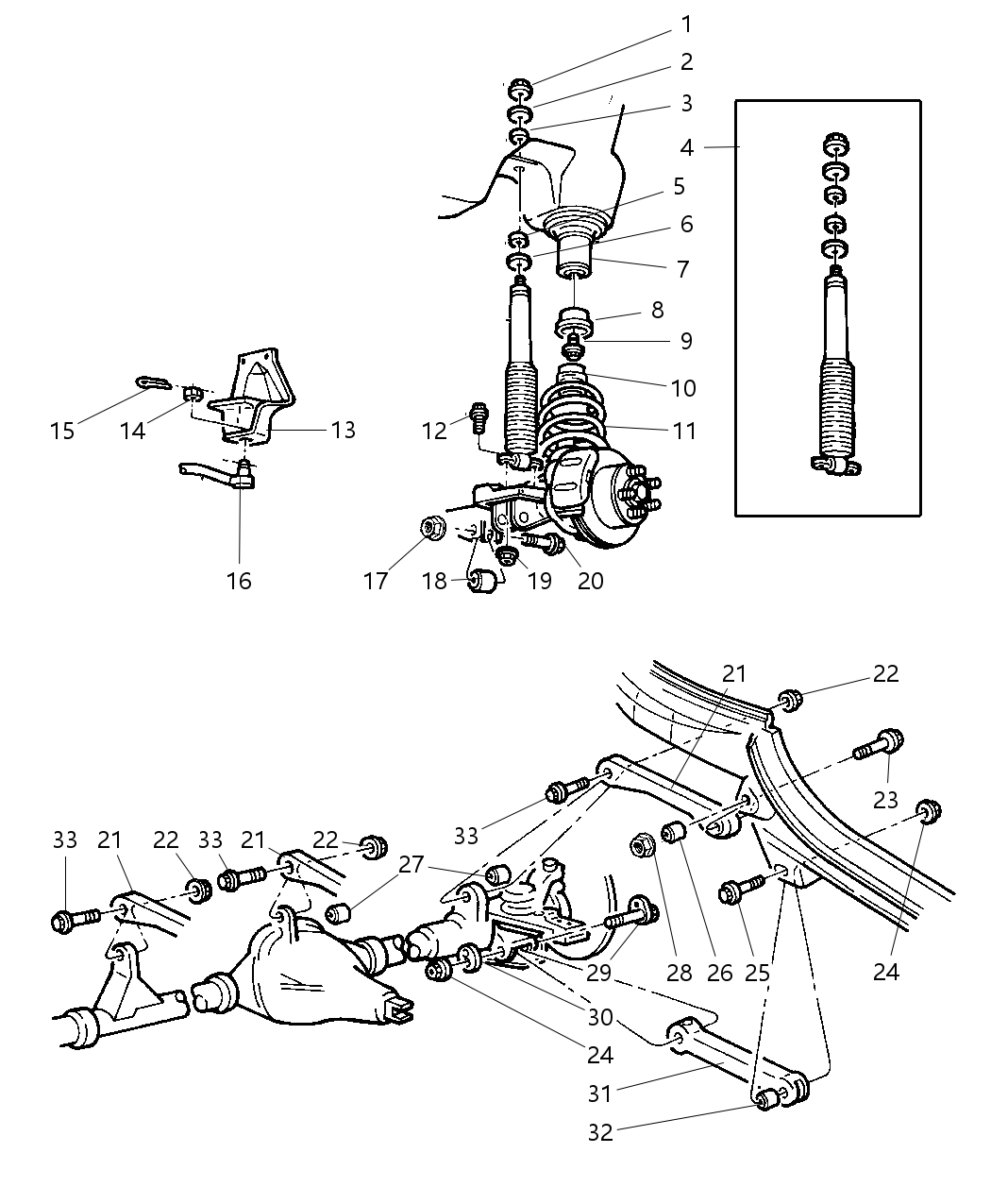 Mopar SG23196 Shock Absorber Package Suspension Front