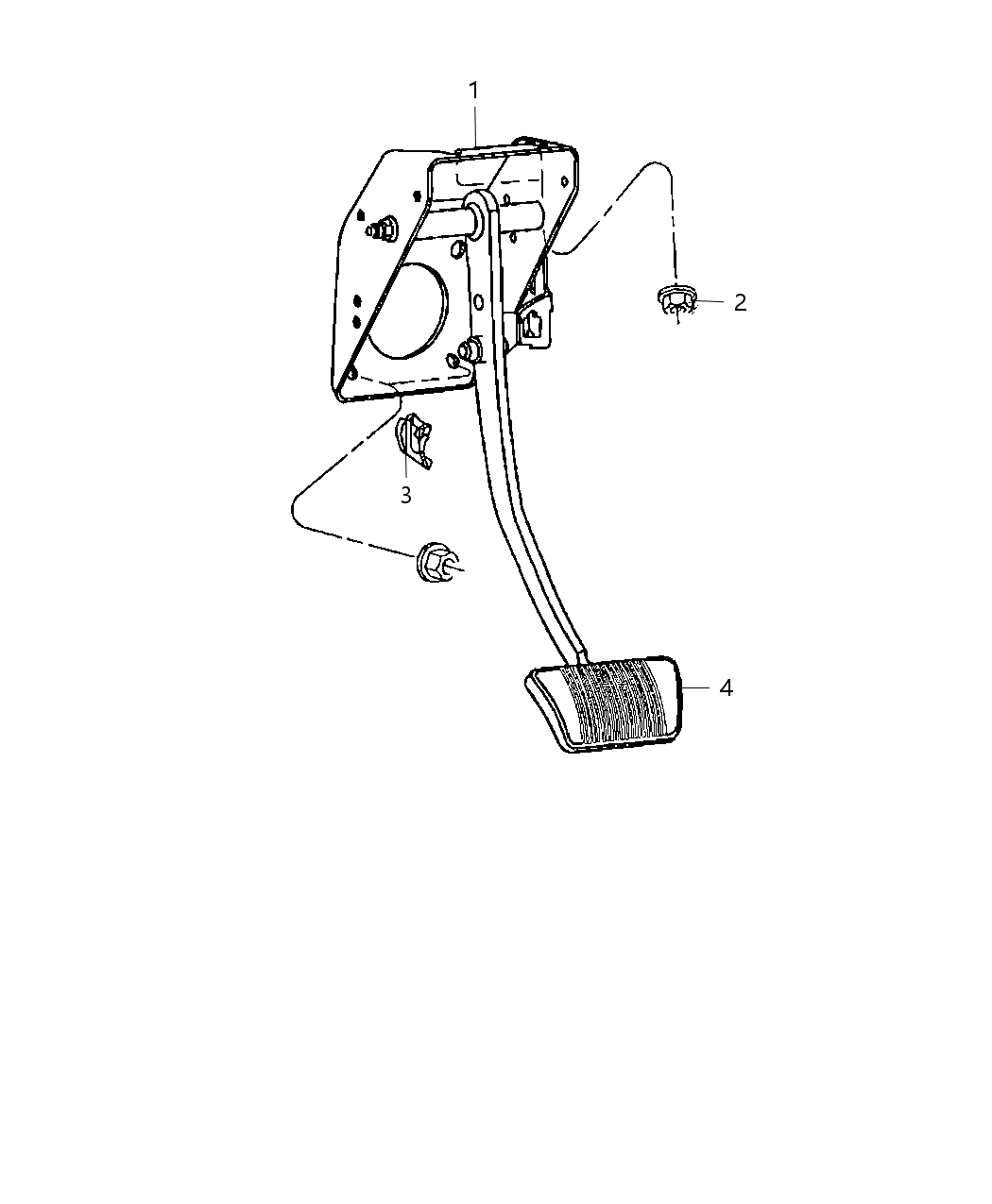 Mopar 52124732AB Pedal Assembly Non Adjustable