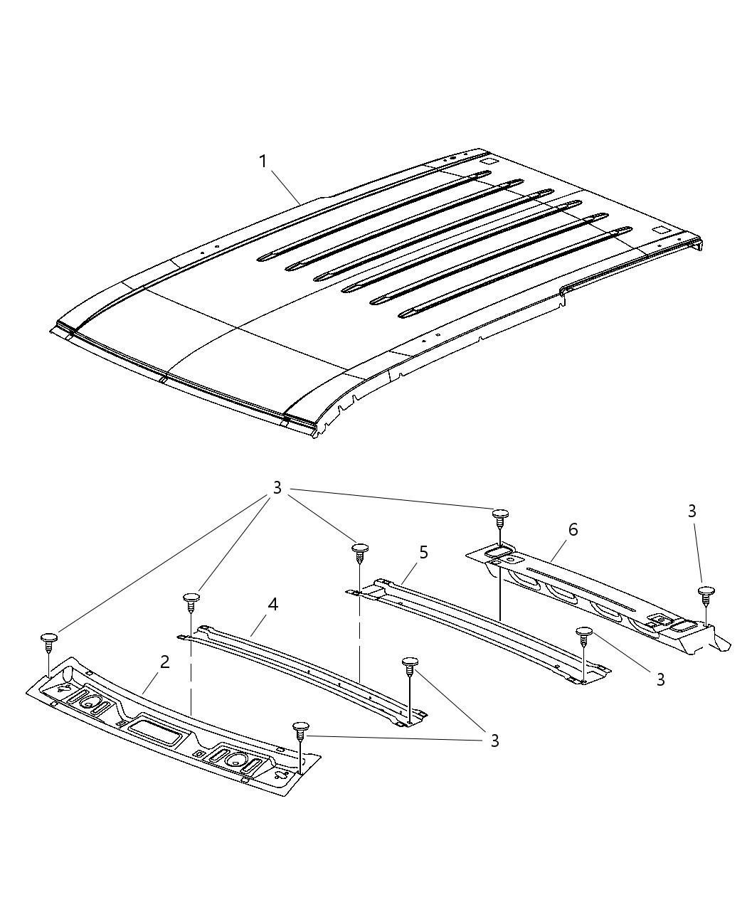 Mopar 55363368AB Header Panel