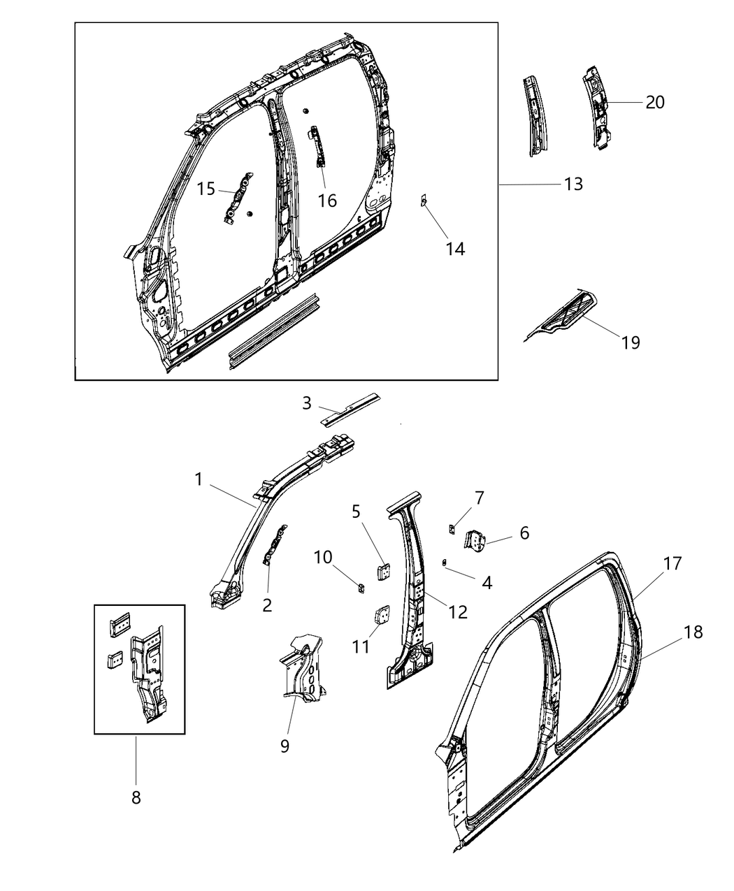 Mopar 55372487AC Baffle C Pillar