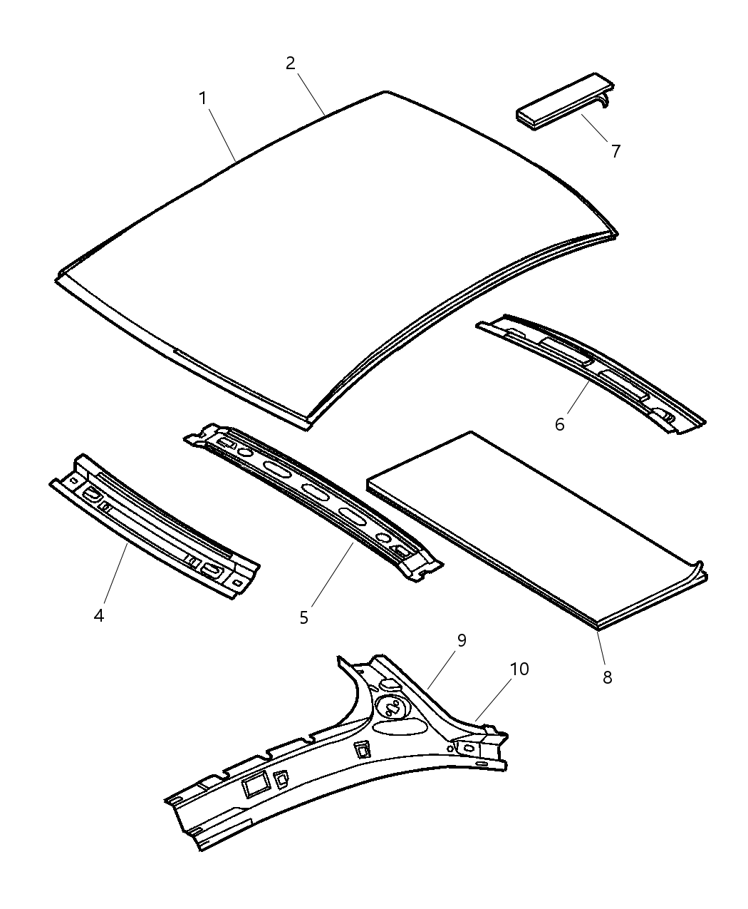 Mopar 4783155 Inner Rail