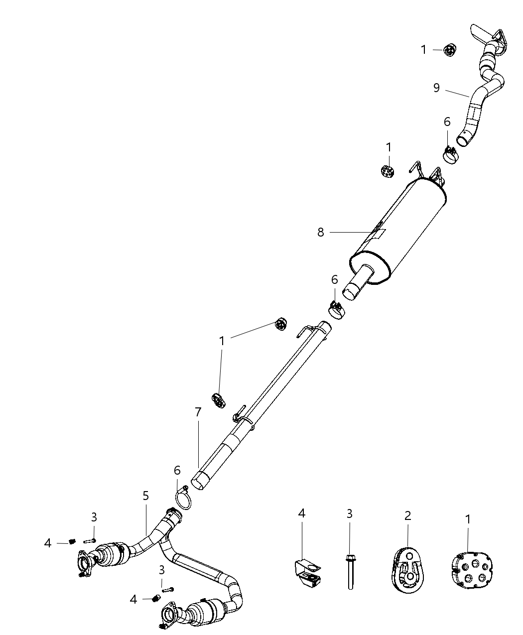 Mopar 68043511AA Pipe And Converter Exhaust