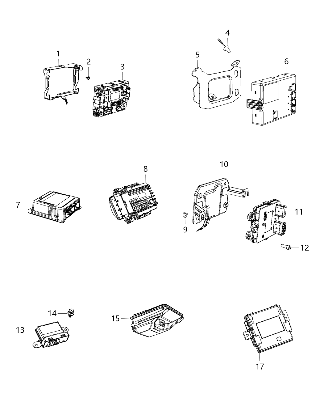 Mopar 68432817AA Module Body Controller Telematics System