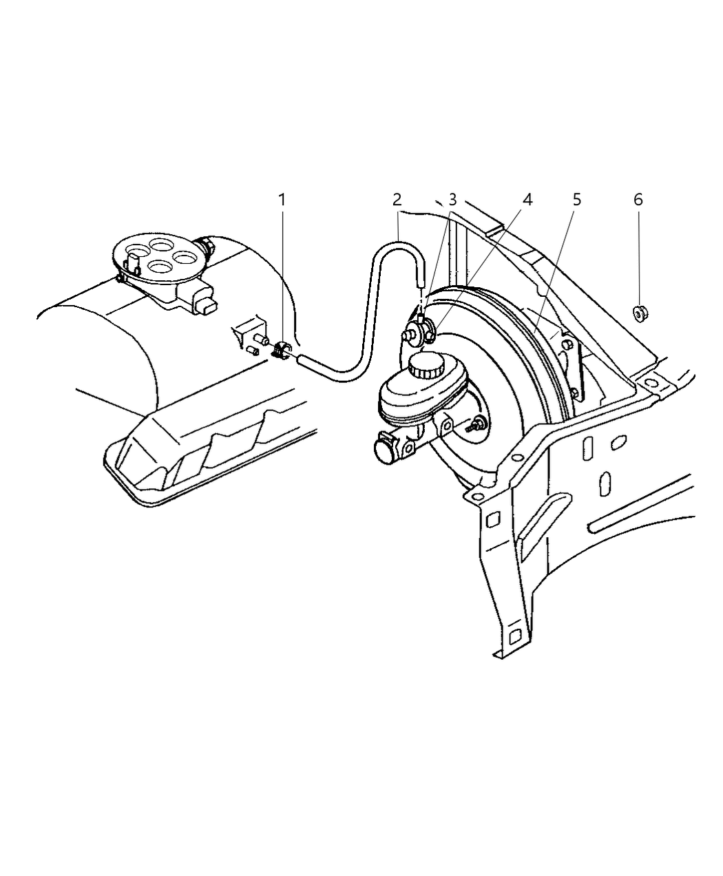 Mopar 52009338 Hose Brake Vacuum