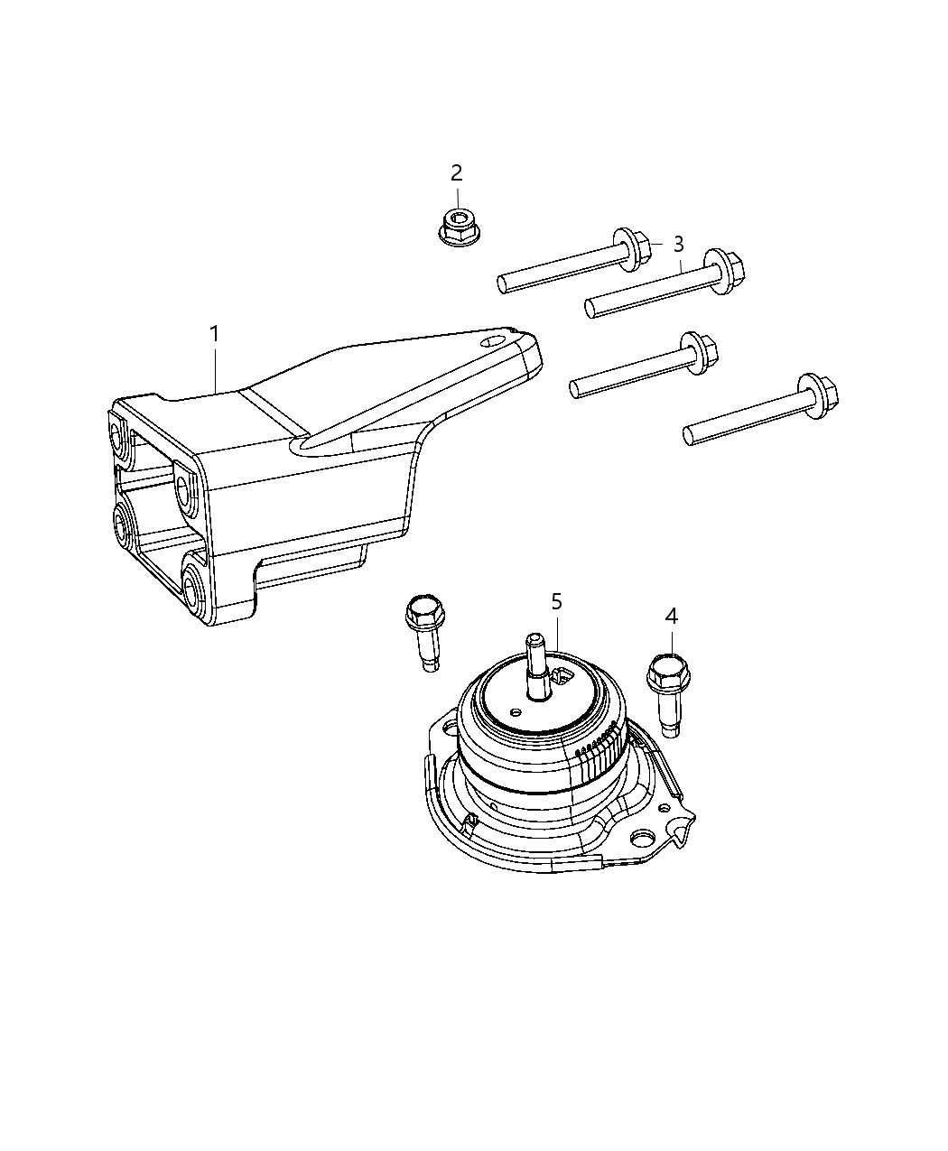Mopar 68089774AC Isolator Engine Mount Right