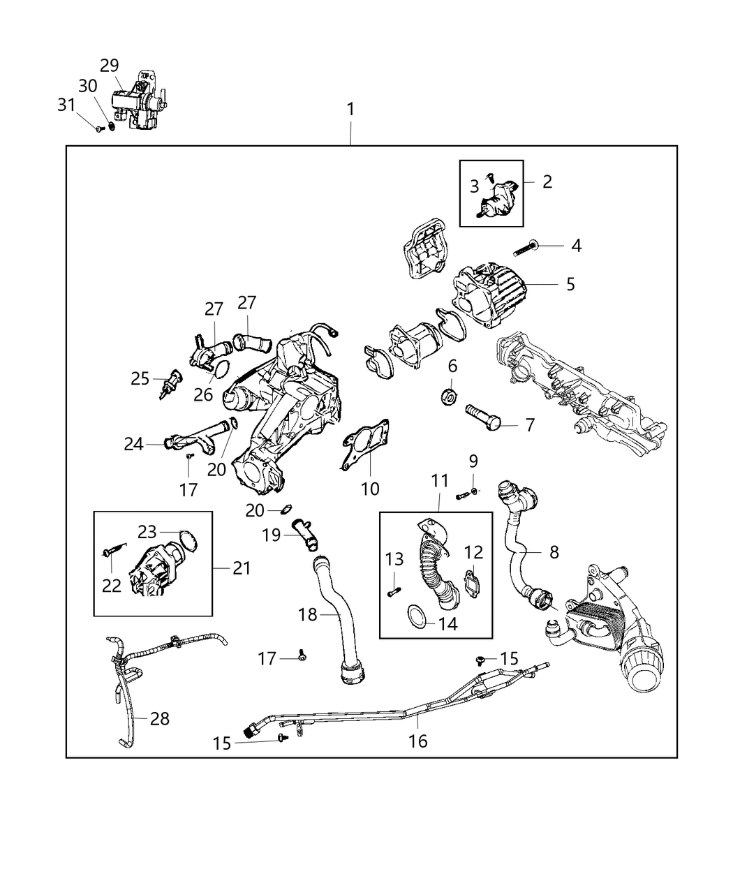 Mopar 68228736AA Cooler EGR