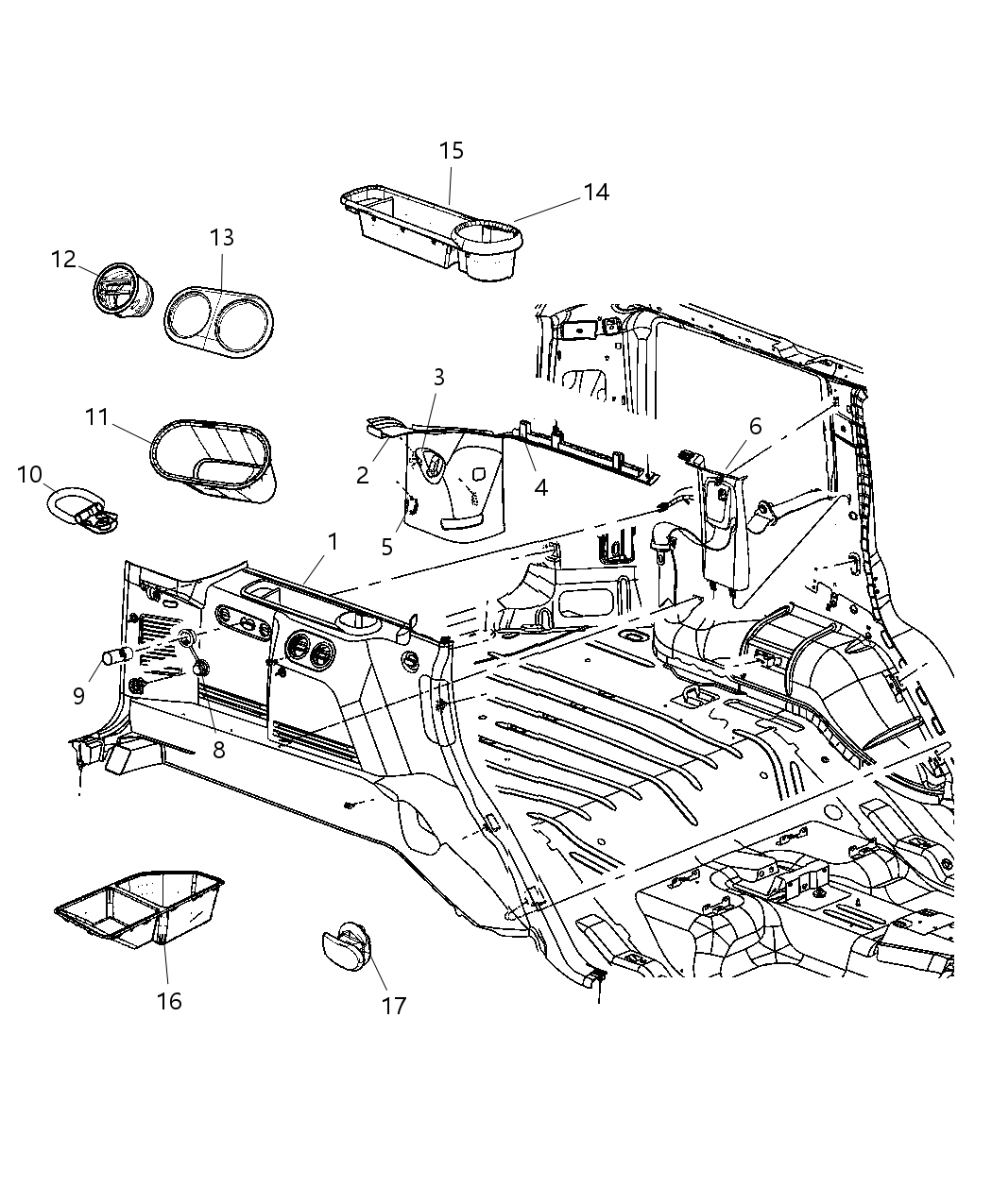 Mopar 1HY811D1AA Hook Cargo Net Attaching Hook