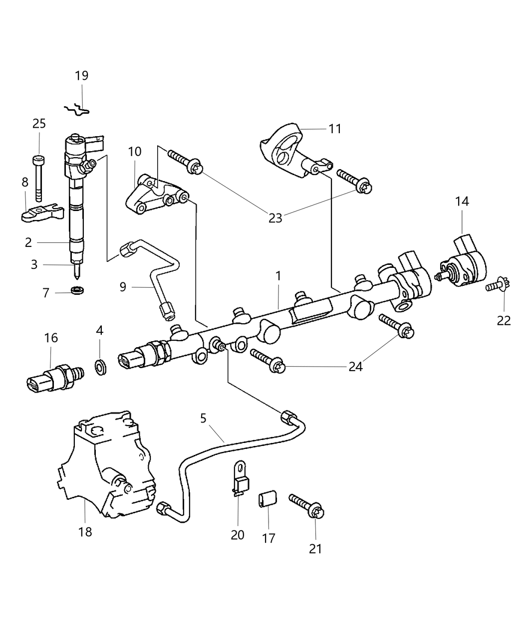 Mopar 5080338AB Tube Fuel Return