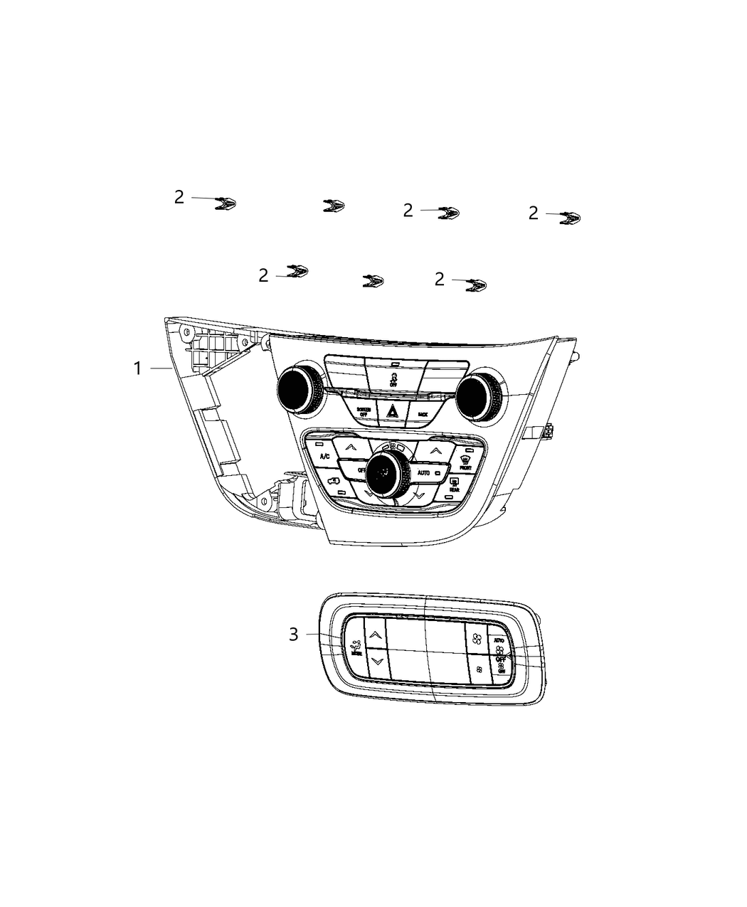 Mopar 6WL30PD2AA Control A/C And Heater