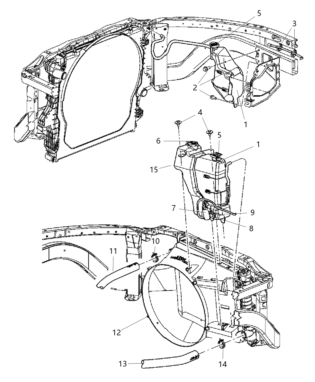 Mopar 4734272 Reservoir Tank Retainer Clip