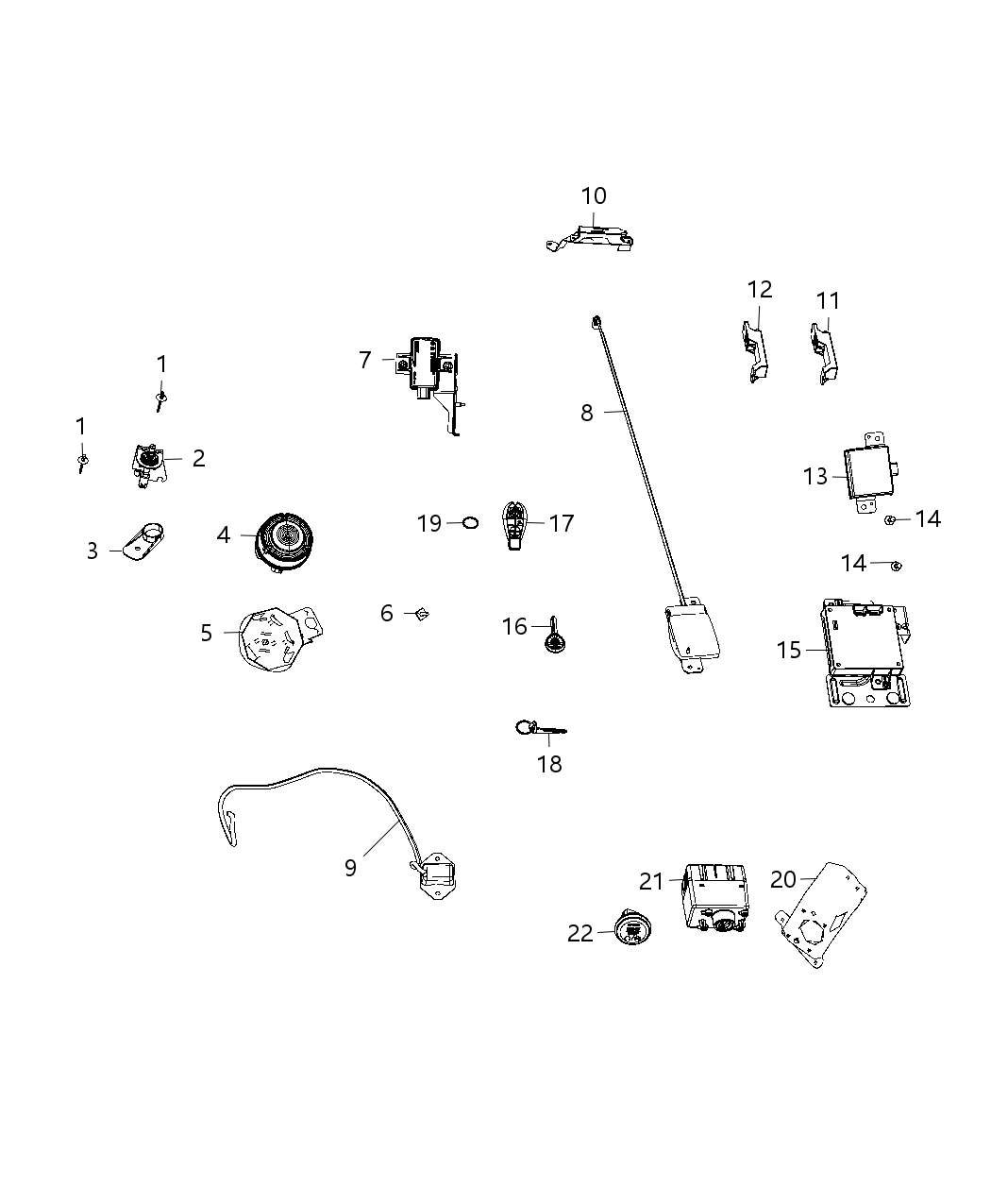 Mopar 68068753AG Receiver Passive Entry
