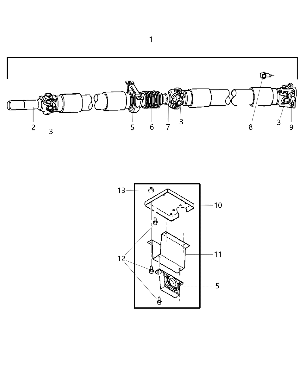 Mopar 5170317AA Yoke Drive Shaft