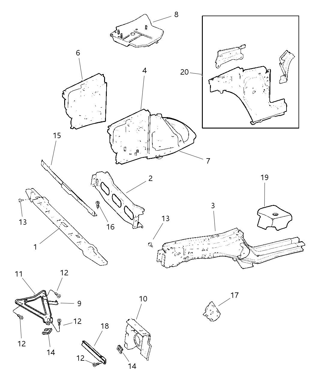 Mopar 55235956AB Front Panel