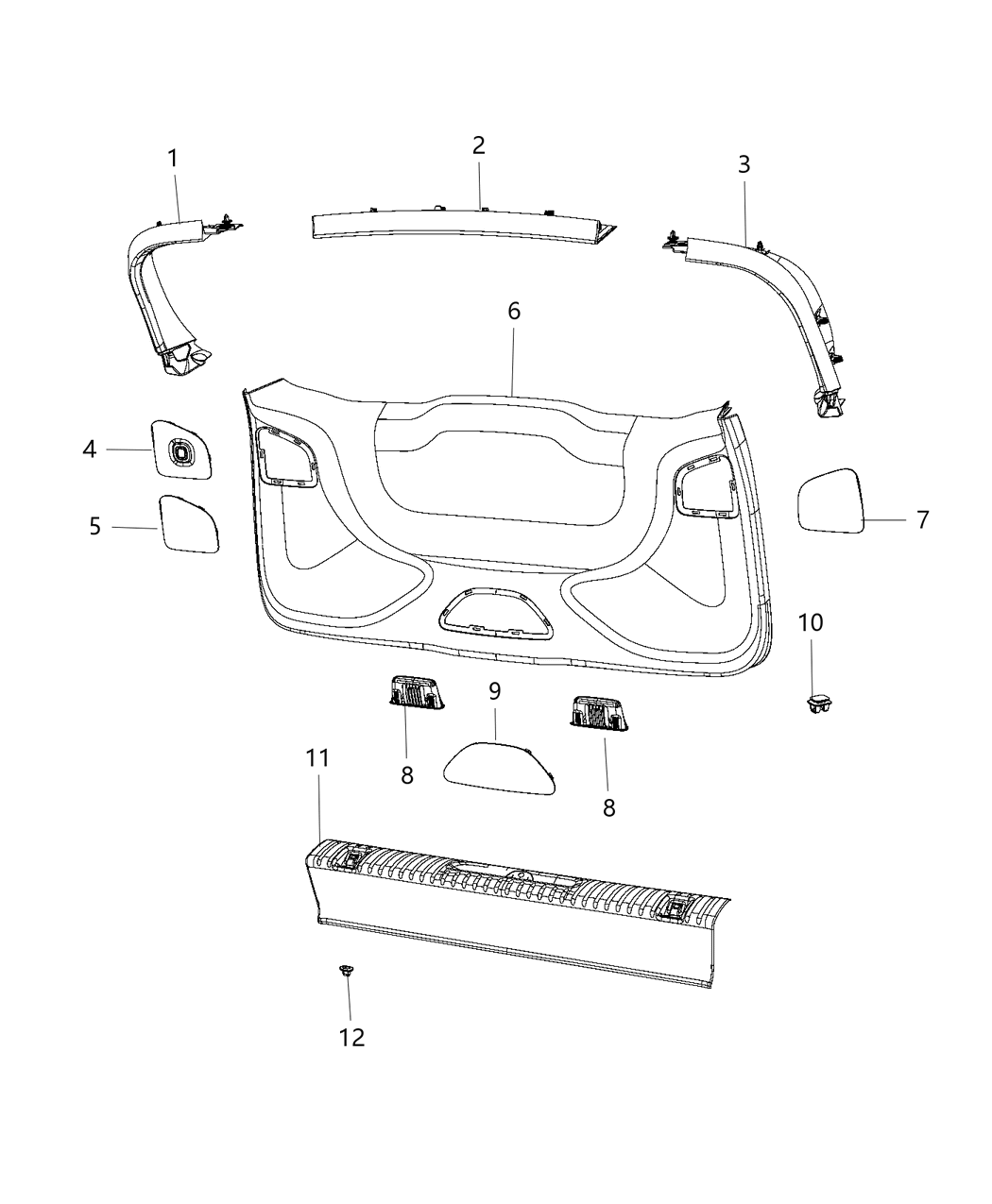 Mopar 68356614AA Trim Panel Retainer