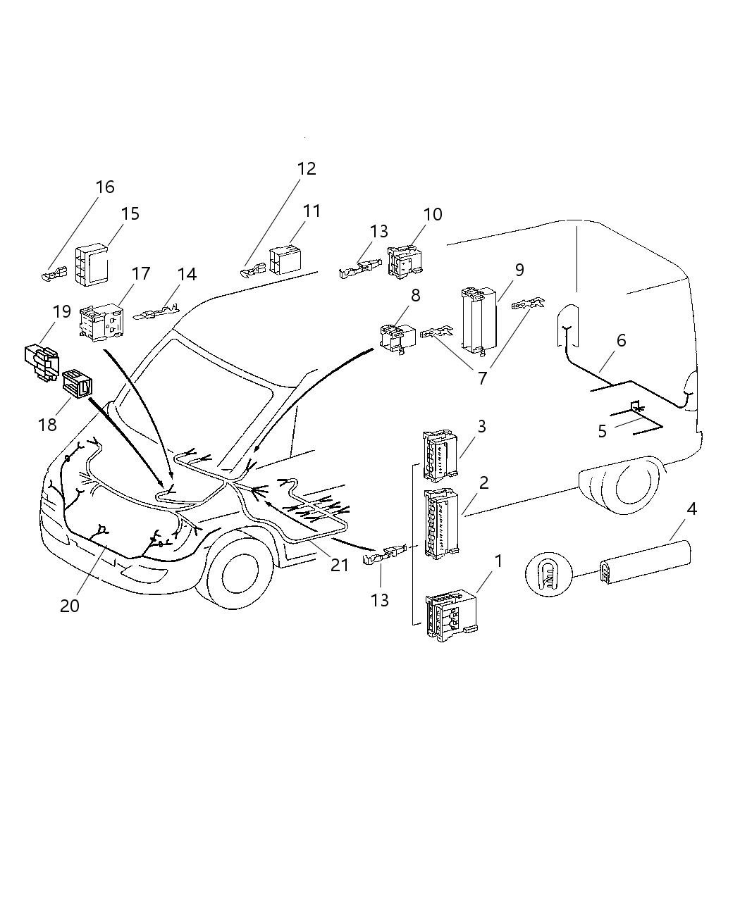 Mopar 5133327AA Insulator 6 Way Male