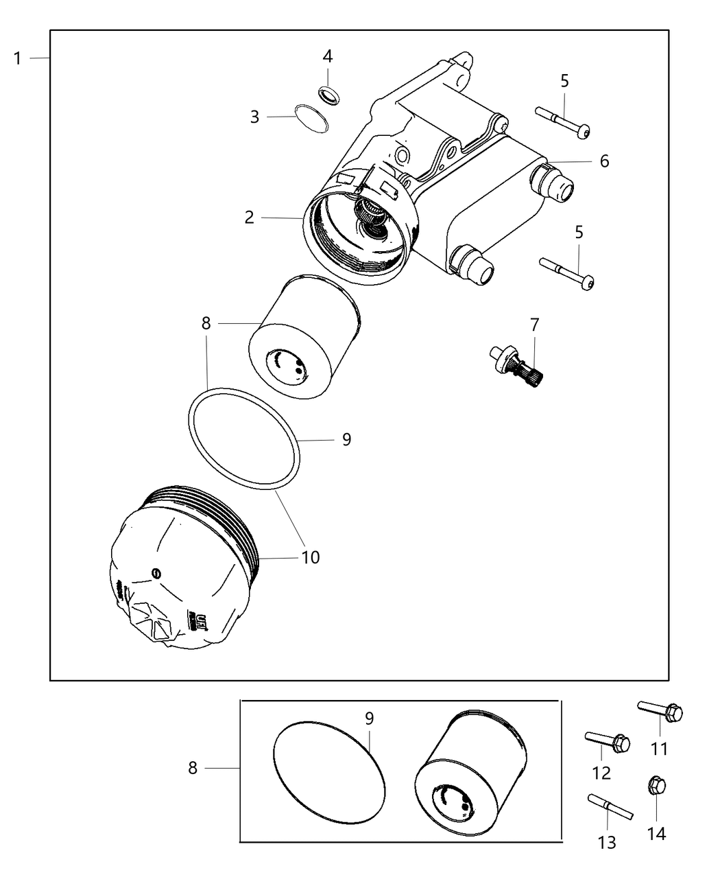Mopar 68122818AA O Ring Oil Filter Cap