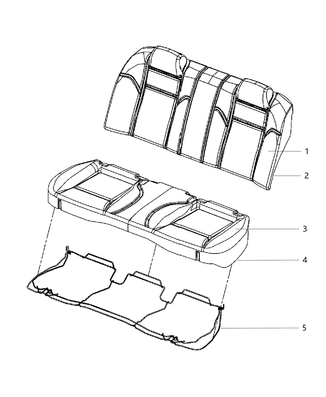 Mopar 68263978AA Foam Seat Back Rear